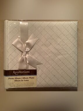 Recollections Cream Quilted Photo Album with Satin Bow